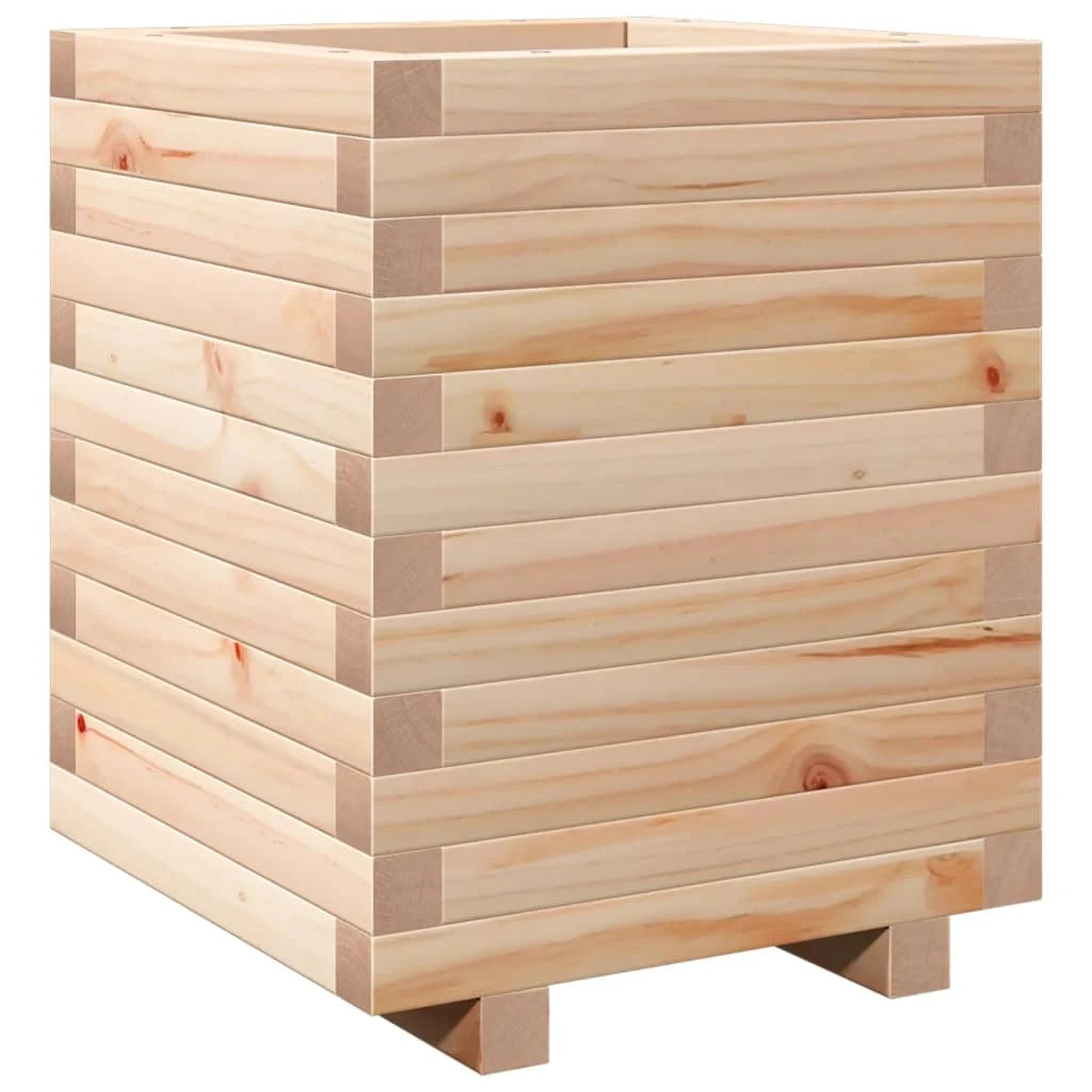 Fioriera rialzata per piante fiori patio giardino 40 x 40 x 49,5 cm legno di pino massiccio marrone 02_0037566