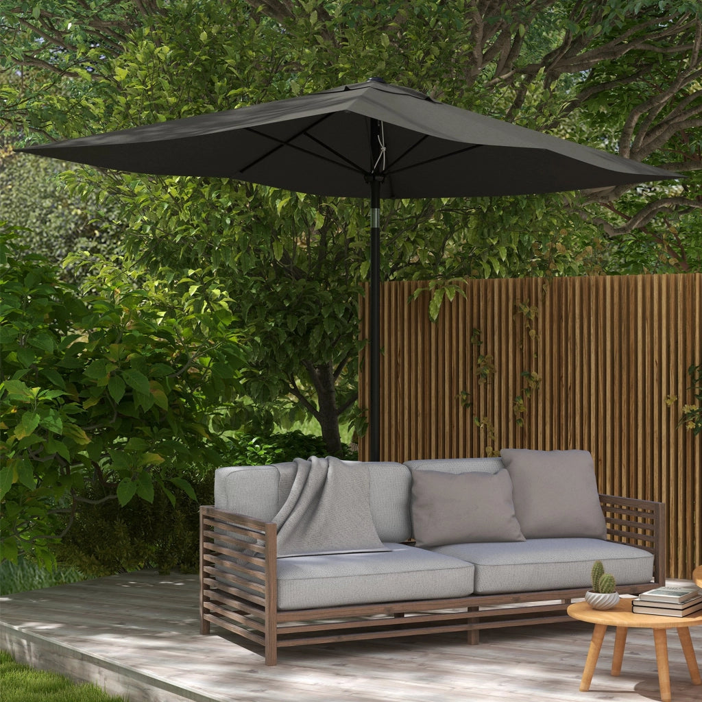 Tendone da giardino rettangolare inclinabile 2x3 m ¨C Zephmum ¨C Grigio scuro