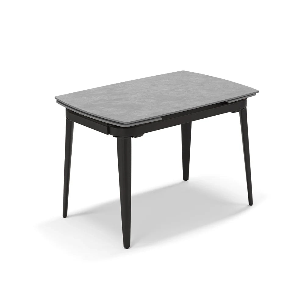 Tavolo da pranzo allungabile 110X72 Pietra Grigia modello ZANTE fino a a 160 CM per sala da pranzo, cucina e soggiorno, design moderno con top in grès ceramico
