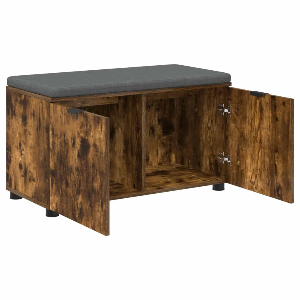 Panca per ingresso con porta Quercia Affumicata 80 x 38 x 46 cm 891484