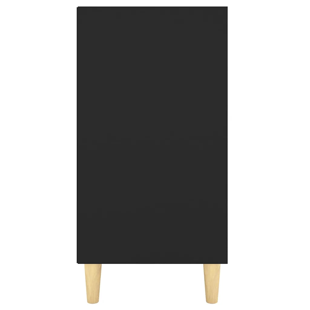 Credenza-Buffet-Armadio da cucina Nera 103,5x35x70 cm in Legno Multistrato 749377