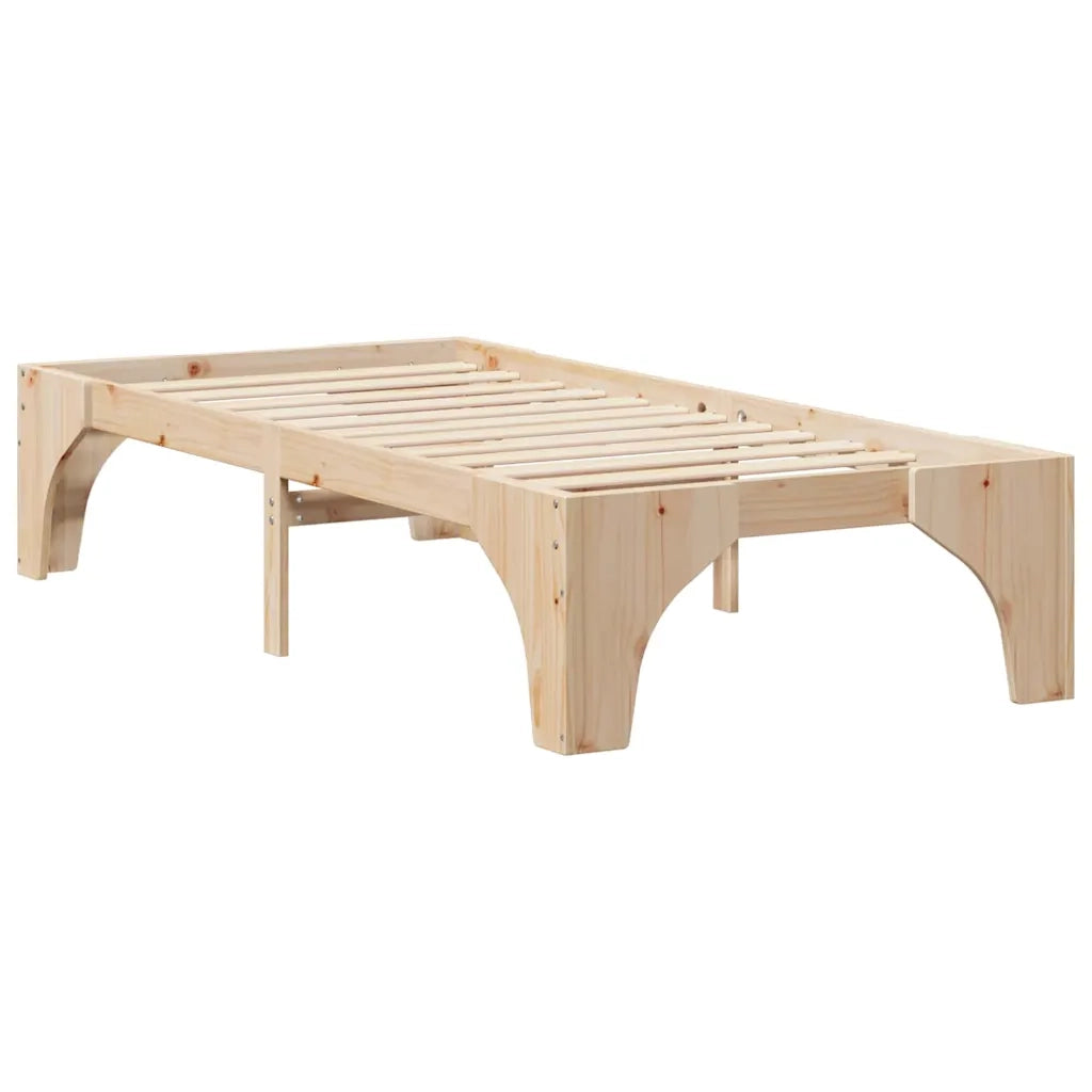 Struttura del letto Marrone 90 x 190 cm Pino massello 873010