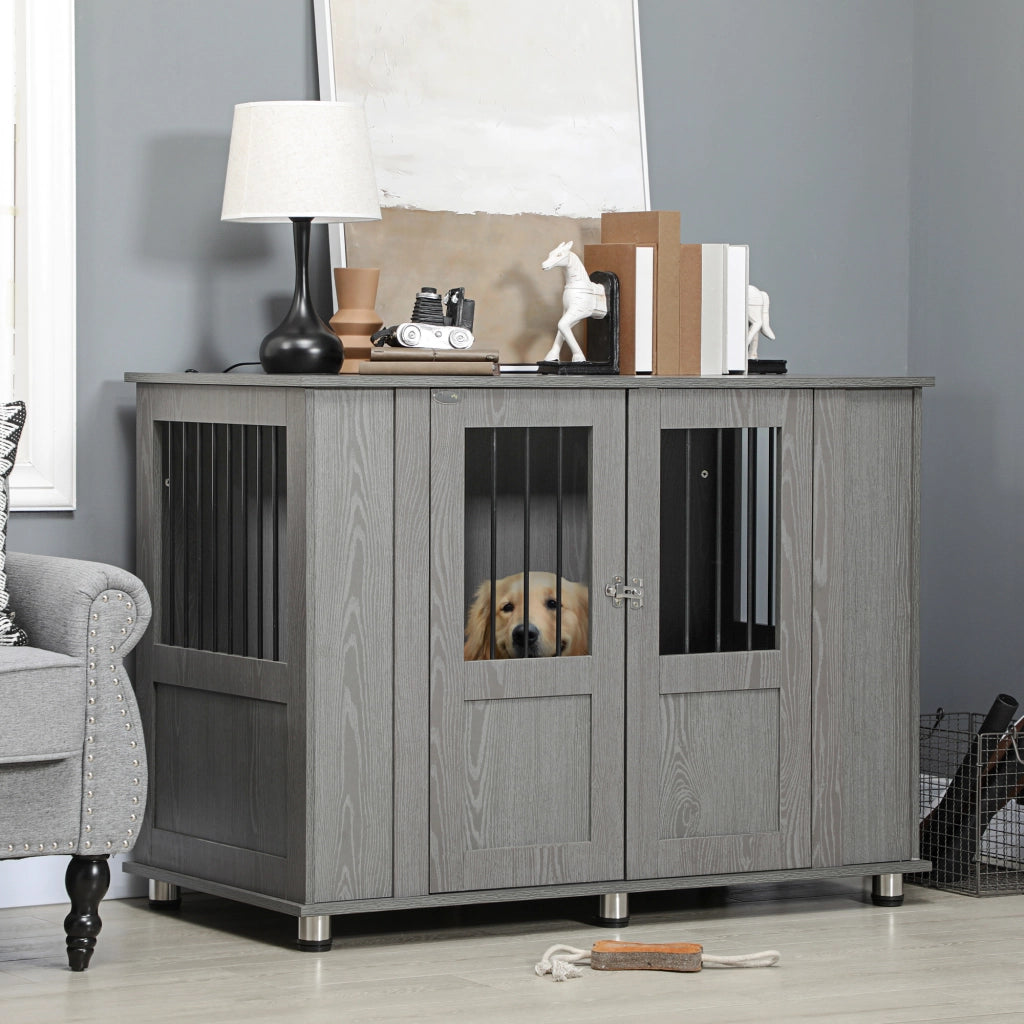 Gabbia per Cani ¨C zephmum ¨C Grigio 114x60x82 cm