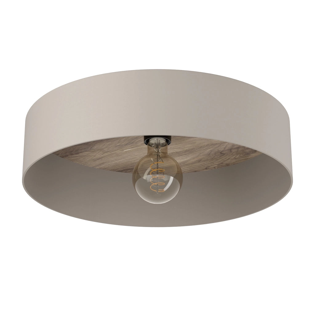 Plafoniera Minimal Duaia Acciaio Tortora 1 Luce E27