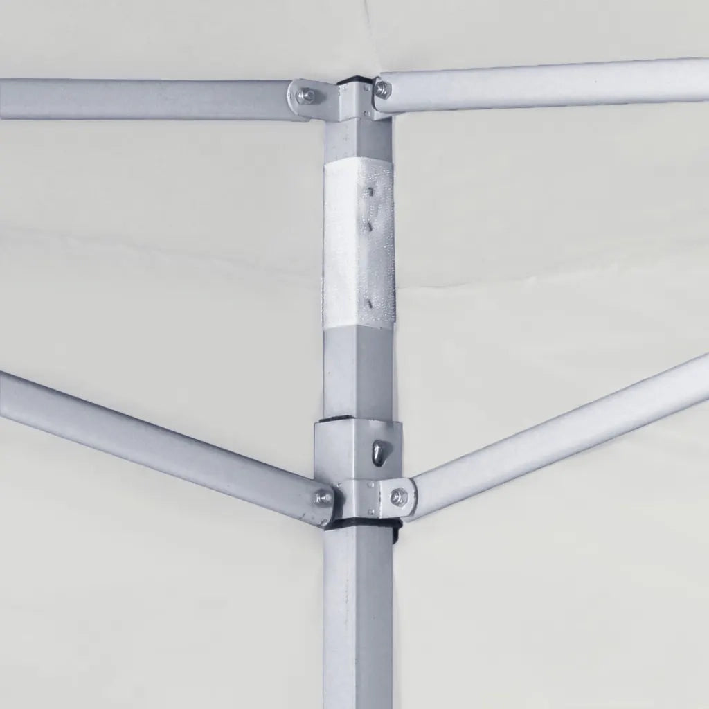 Gazebo Professionale Pieghevole 2 Pareti 3x3 m Acciaio Bianco 48862