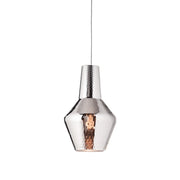 Romeo sospensione ø.250x3180mm. 1xe27 70w hs-ip20-v.grigio, vtr.argento
