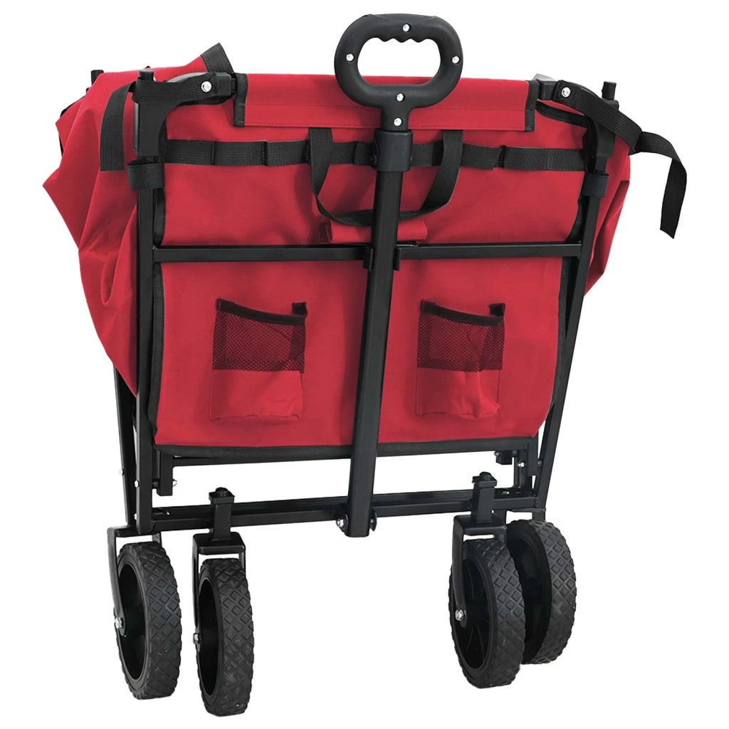 Carrello a Mano Pieghevole Rosso 105 x 56,5 x 116 cm CFW7119673
