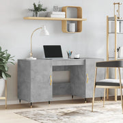 Scrivania Grigio Cemento 140x50x75 cm in Legno Multistrato 829528