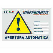 CARTELLO MONITORE SEGNALAZIONE CANCELLO SCORREVOLE BATTENTE GARAGE SERRANDA