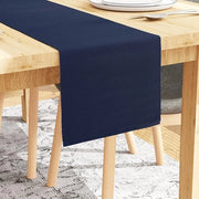 Tessuto a Rilievo di Cotone | Struttura a Punti | 32 x 150 cm | Blu Scuro Liscio | Lavabile in Macchina