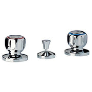 BATTERIA BIDET SCUDETTO 32 CROLLA  OTTONE CROMATO + PILETTA 11/4
