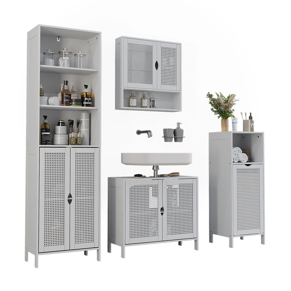 Vicco Set di mobili da bagno Bianco 4 parti