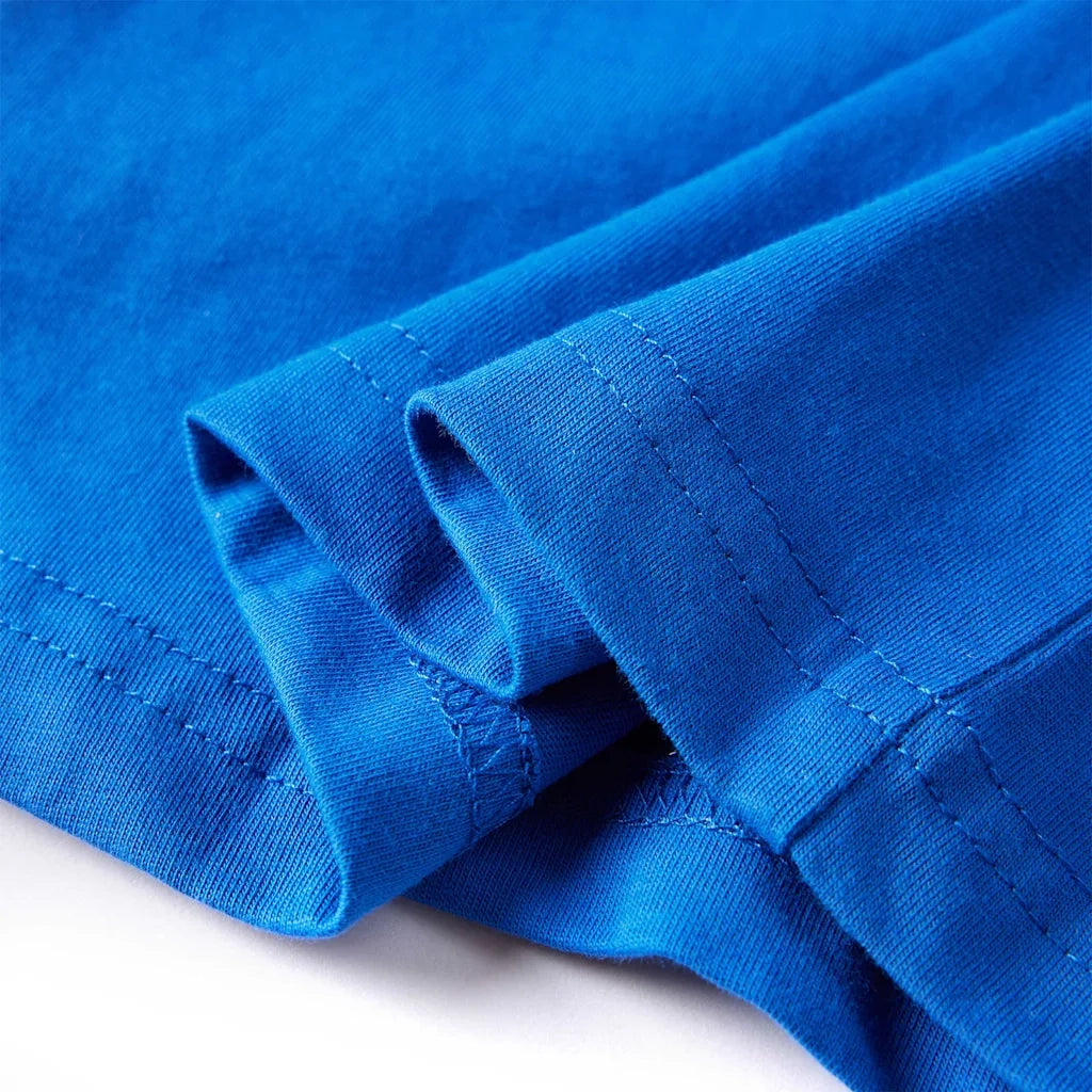 Maglietta da Bambino Maniche Lunghe Blu Cobalto 128
