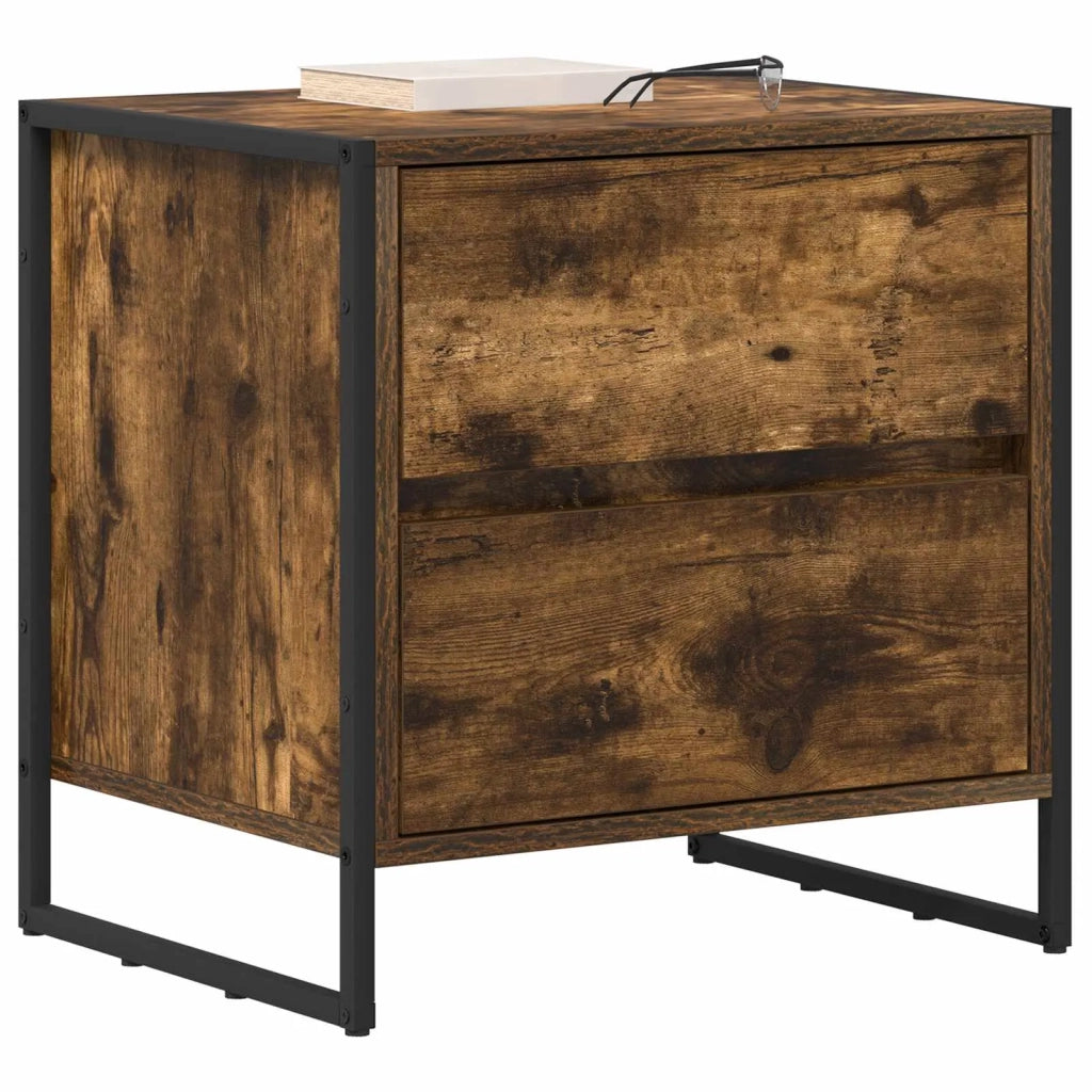 Comodino Quercia Fumosa 50 x 39.5 x 50 cm Legno multistrato 886682