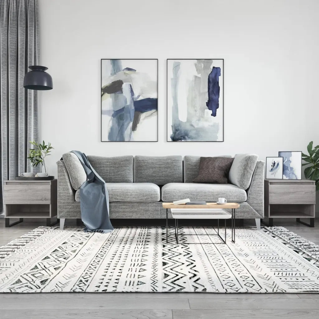 2 pz Tavolini salotto | Tavolino da caff¨¨ | Tavolino da Soggiorno Grigio Sonoma 50x46x50cm Legno Multistrato