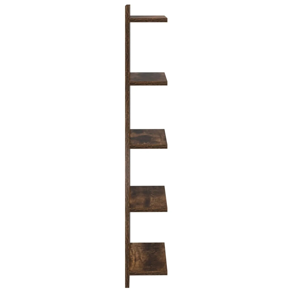 Scaffale da parete 2 pz Rovere Fumo 30 x 15 x 100 cm 8012405
