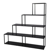 Libreria a scala a 4 livelli collezione SOHO - Dimensioni 160x30x160 cm, colore nero