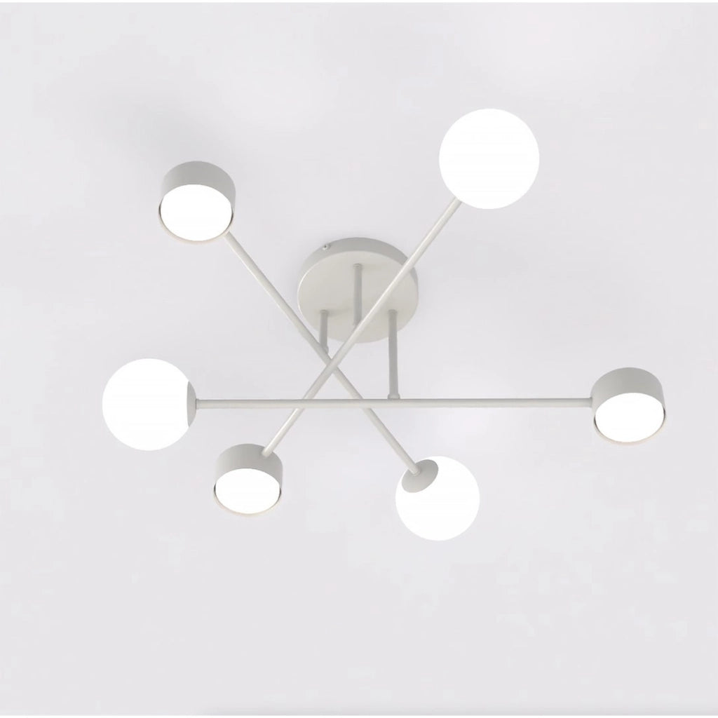 Lampada a sospensione Holon in acciaio bianco opaco