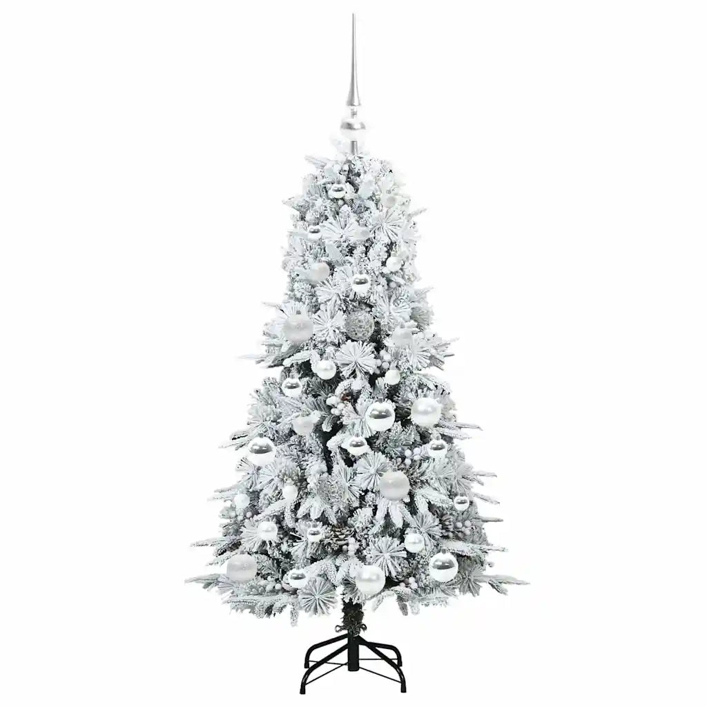 Albero di Natale | Decorazioni natalizie Artificiale con Rami Pieghevoli Bianco 120 cm