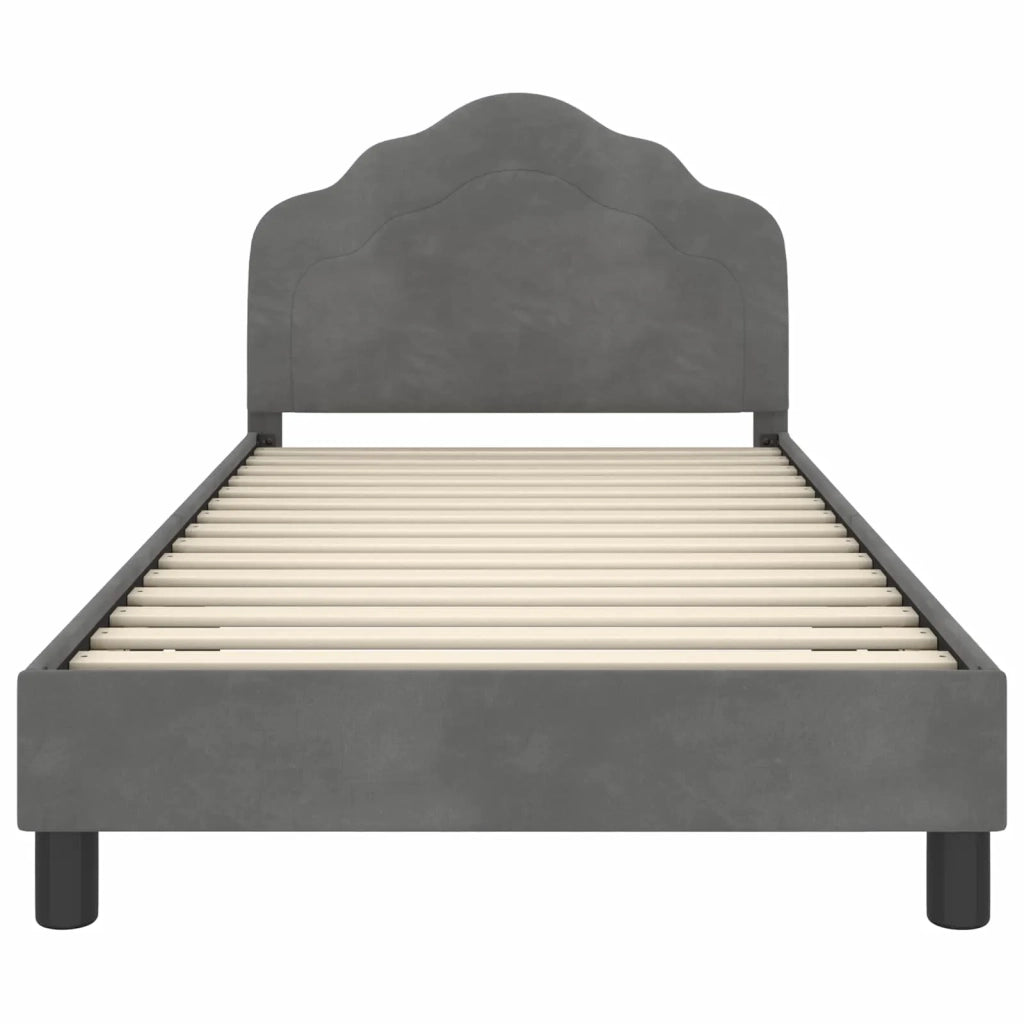Struttura letto bambini con testata Grigio Scuro 80 x 200 cm