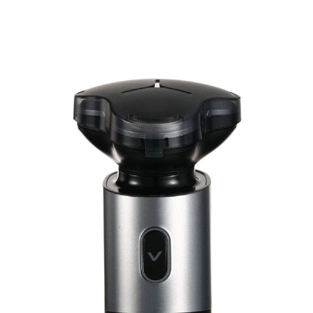 Trade Shop - Rasoio Elettrico 3 Teste Rotanti Barba Cordless Usb Rifinitore Impermeabile V343 -