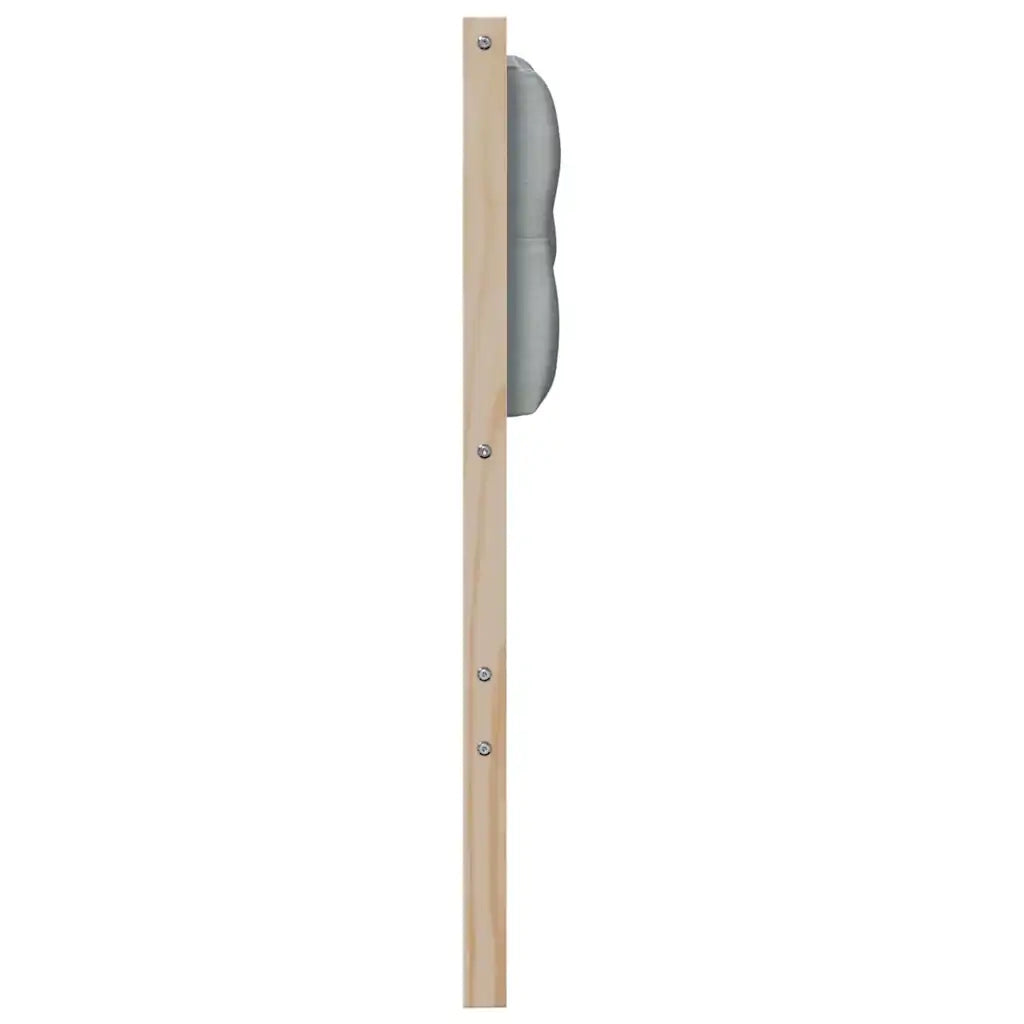 Testiera Marrone e grigio chiaro 75 cm Legno di pino massello 879039