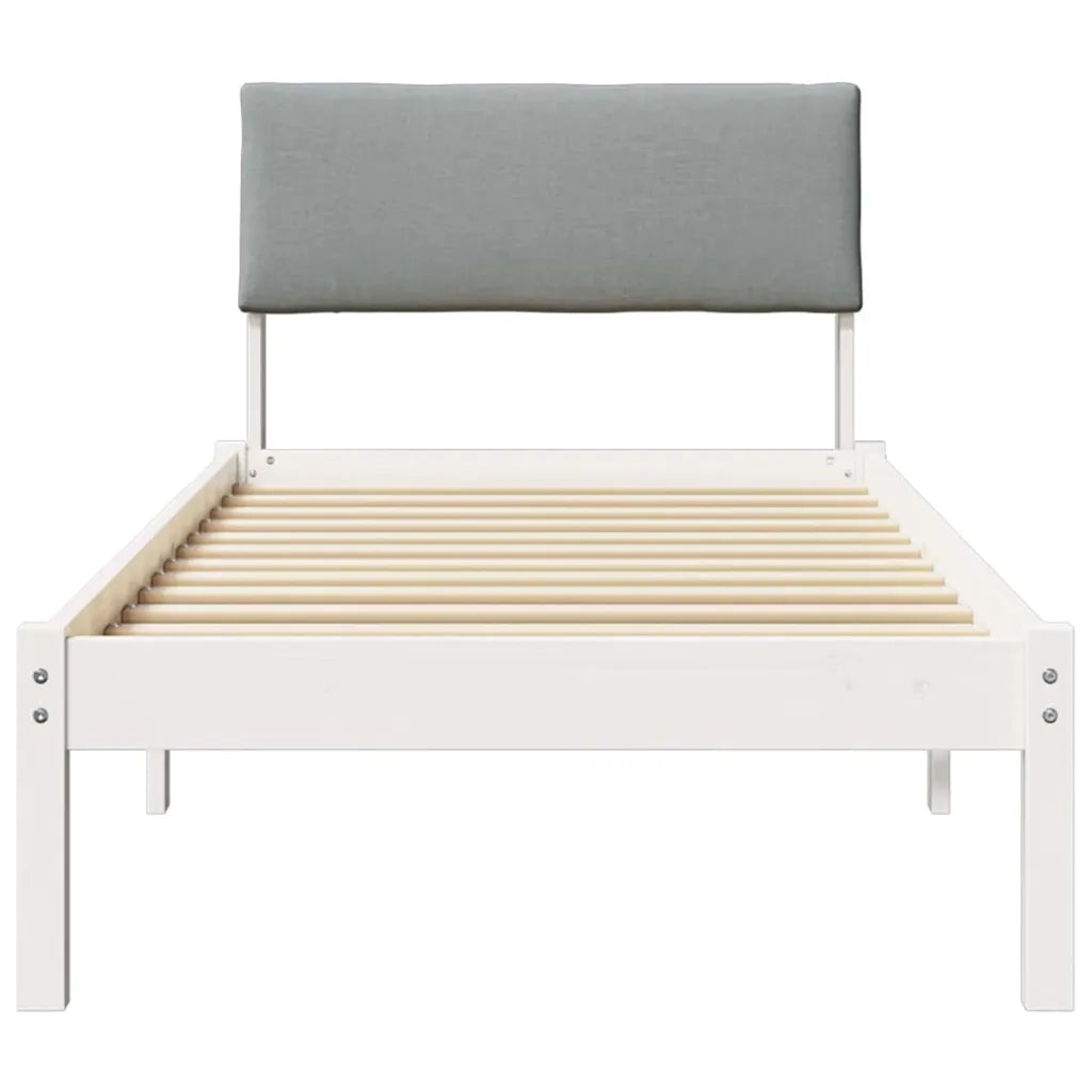 Struttura del Letto Bianco e grigio chiaro 80 x 200 cm 878573