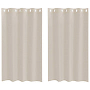Tenda in Velo con tende 2 pz Sabbia 175 x 140 cm Poliestere