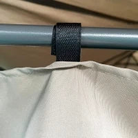 Gazebo da Giardino 4x3m con 6 Tende Rimovibili, Struttura in Metallo e Telo in Poliestere Beige