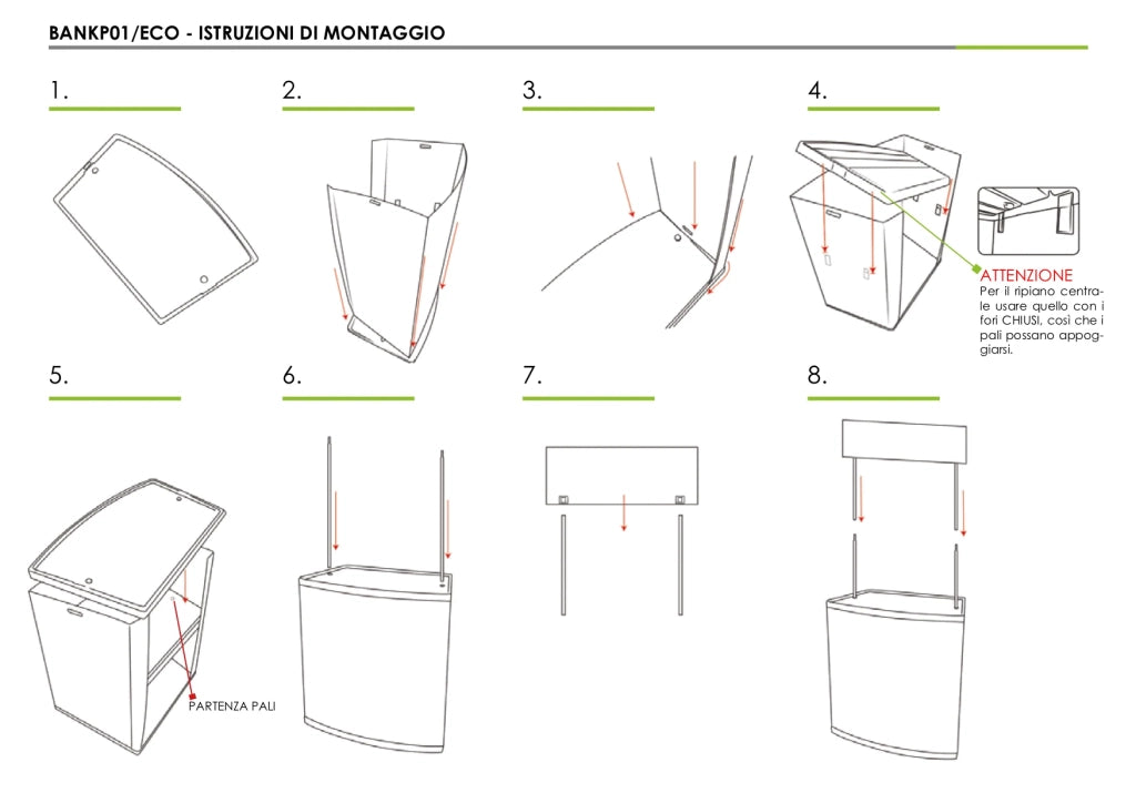 Desk Promozionale in PVC con Insegna e borsa trasporto - Personalizzato EasyTop(Adesivo 30 cm, Crowner)
