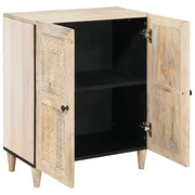 Credenza | Madia | Buffet da pranzo | Armadio da pranzo Bianco 60 x 33 x 75 cm legno massello di mango
