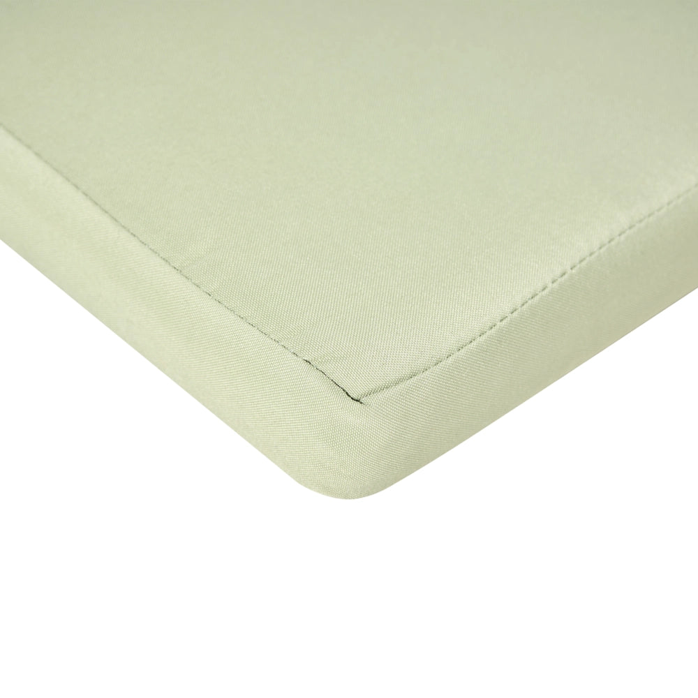 Set da giardino con 6 sedie in legno di acacia marrone scuro con cuscini verde in stile rustico con cuscini