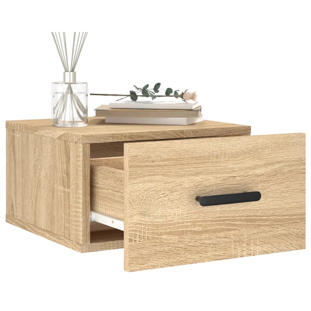 Comodino a Muro Rovere Sonoma 35x35x20 cm 829842