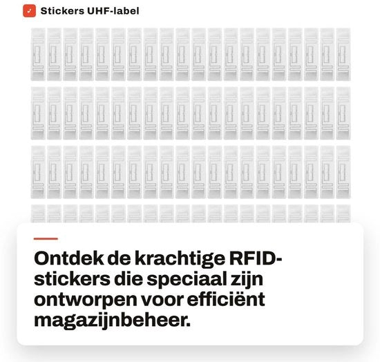 Etichette RFID 100 pezzi - 73 x 20 MM - Etichetta UHF - Elevata prestazione - Anticontraffazione - Gestione magazzino - Riconoscimento di più etichette - Tag RFID