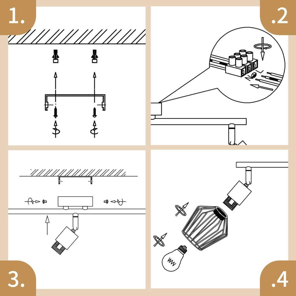 ZMH Faretto da soffitto LED neri E14 plafoniera orientabile 3 fiamme in metallo