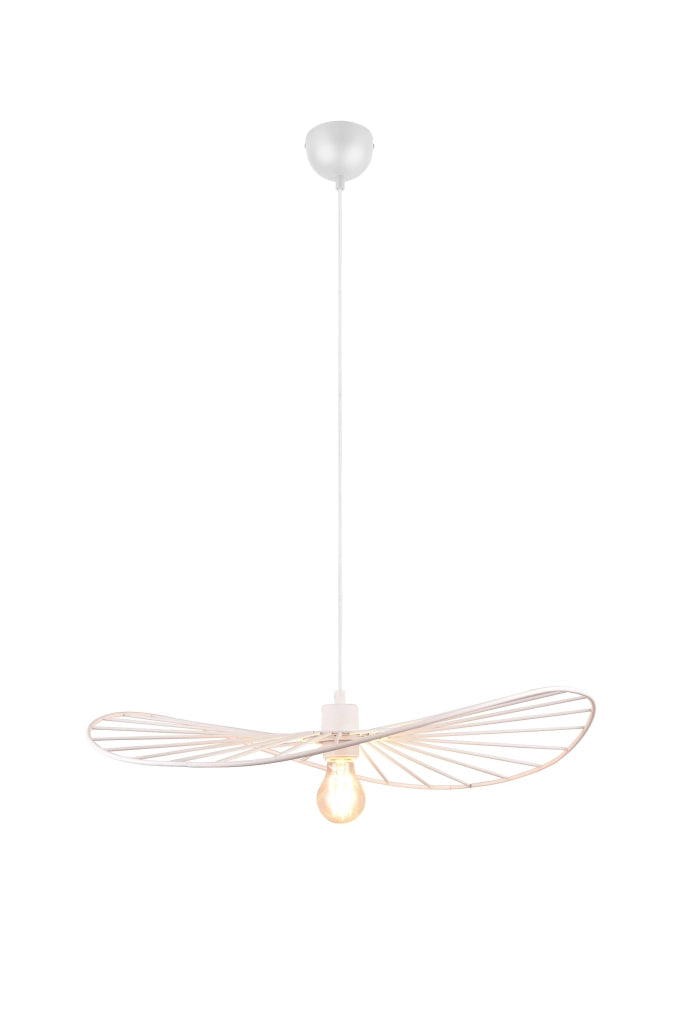 Lampada a sospensione, metallo, bianco, D 60 cm, Chapeau