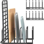 Organizzatore per snidere 2 in 1 - Accessori cucina - Mobile per la conservazione - Adatto per l'organizzazione delle snidere - Metallo - Nero