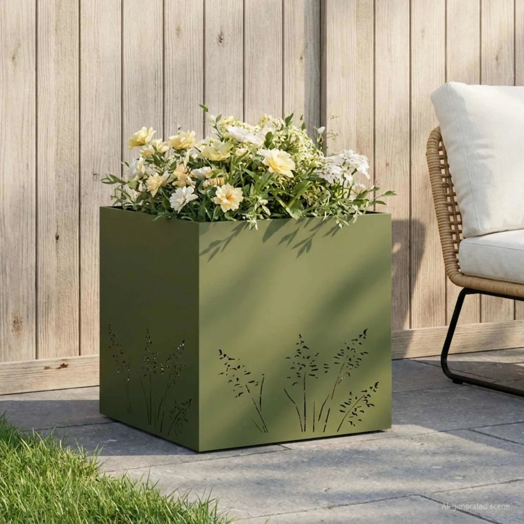Vaso da giardino Verde Oliva 50 x 50 x 49 cm 8005798