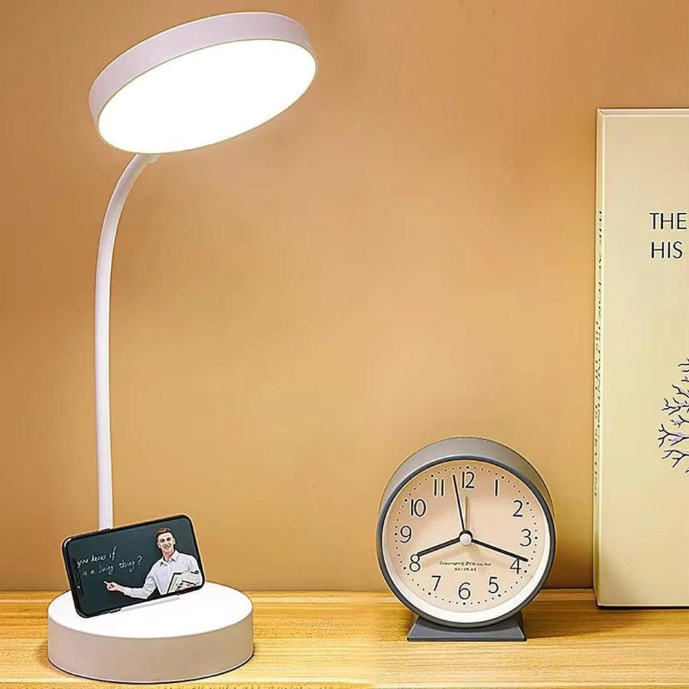 Trade Shop - Lampada Da Scrivania Luce Notturna Tavolo A Led Ricaricabile Braccio Flessibile Q-led529 -
