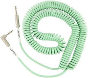 Cavo per chitarra - Cavo spiraletto - 9m - Jack plug a croce/rettilineo - Colore Surf Green