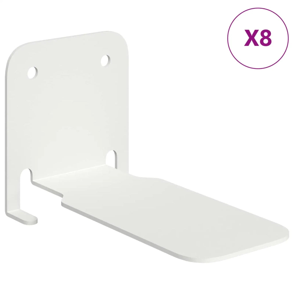 Mensola sospesa con lo scaffale 8 pcs Bianco 6 x 10,8 x 6,6 cm 8004072