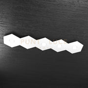 HEXAGON APPLIQUE-PLAFONIERA 5 LUCI BIANCO 1142-5L-BI