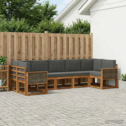 Set di divani da esterno 7 pz Naturale e Antracite 3385508