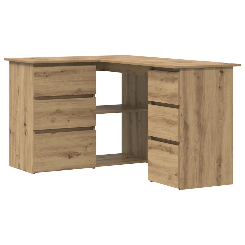 Scrivania Angolo Rovere Artigianale 145x100x76 cm Truciolato 855963