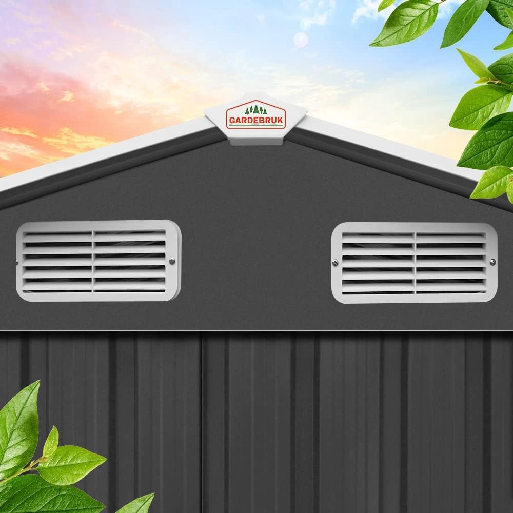 Capanno da Giardino XXL 5m² Fondamenta 260x205x180cm Porta Scorrevole Rimessa per Attrezzi da Esterno 9m³