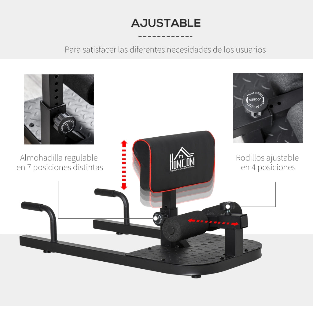 Macchinario per Squat 3 in 1 ¨C zephmum ¨C Attrezzo Multifunzione per Addominali e Supino Nero