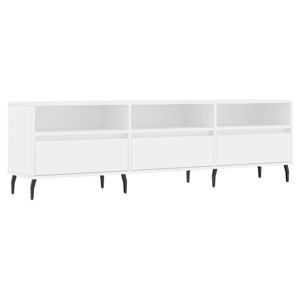 Mobile Porta TV-Credenza TV Bianco 150x30x44,5 cm in Legno Multistrato