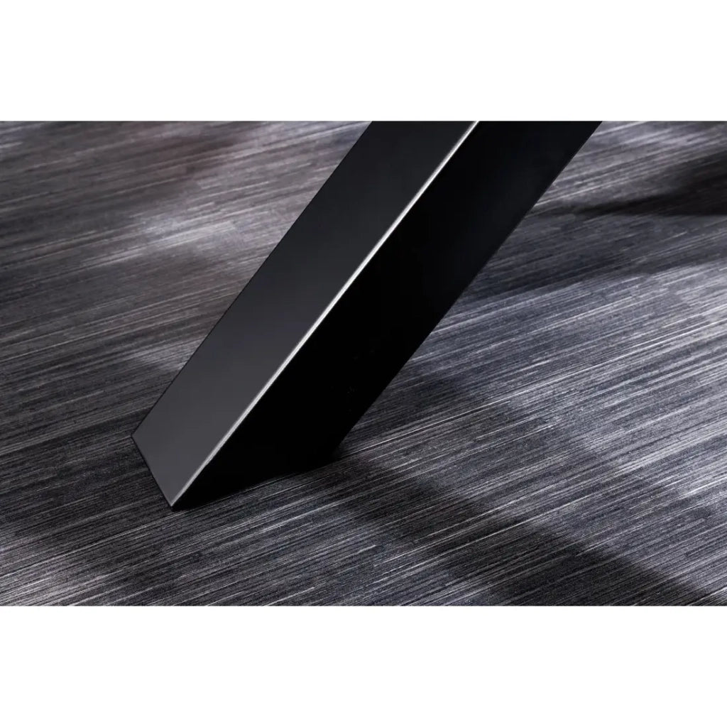 ARKAYA Legno massiccio di sheesham verniciato e metallo nero 200 cm Spessore del piano 35 mm Stile industriale