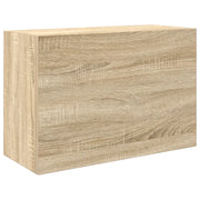 Mobiletto da bagno a parete 60 x 25 x 40 cm design pratico ampio spazio contenitivo legno composito rovere Sonoma 02_0051262