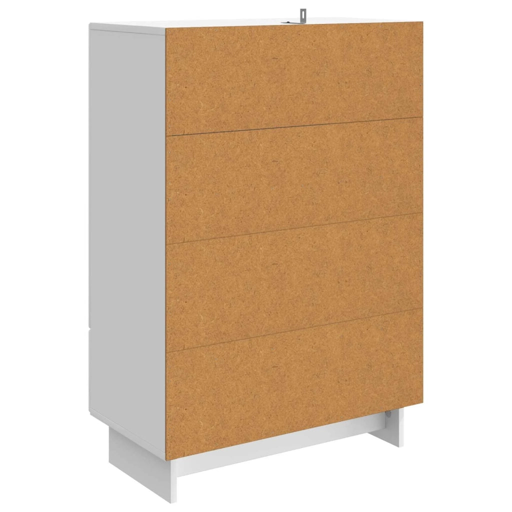 Credenza Bianco Lucido 66 x 34,5 x 95 cm Legno ingegnerizzato 893979